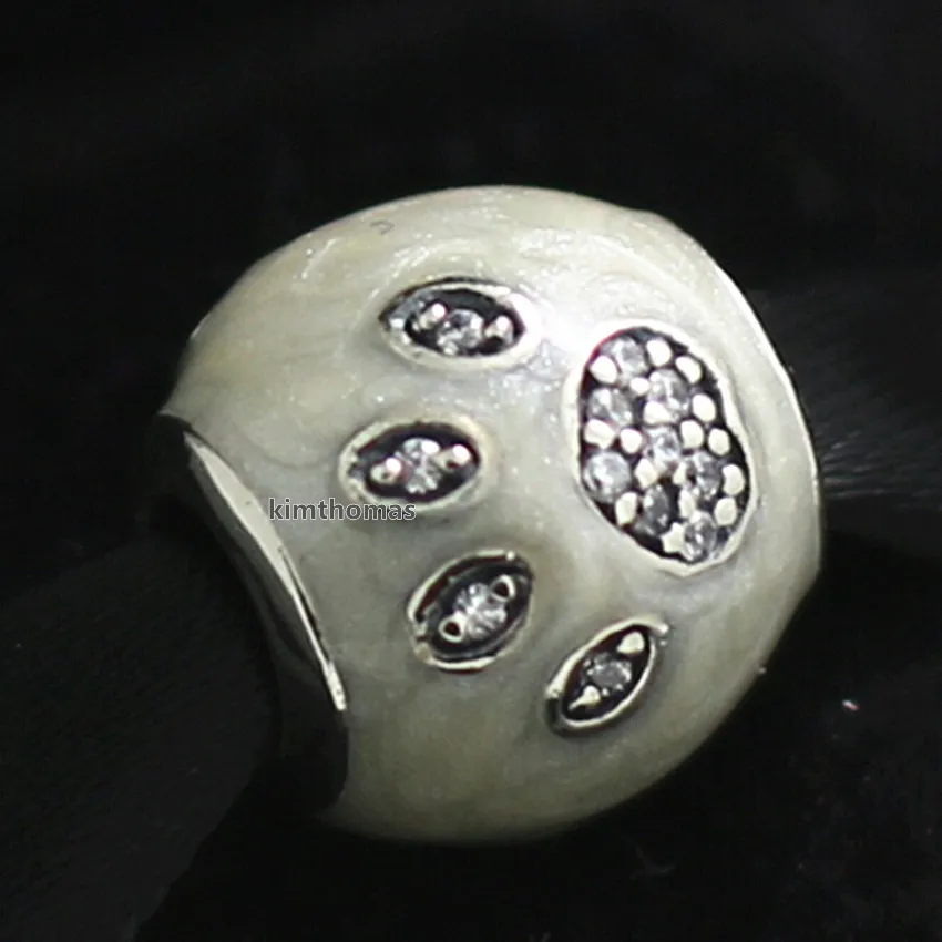 100% стерлингового серебра 925 я люблю моих домашних животных очарование шарик с эмалью подходит европейский стиль Пандора ювелирные изделия браслеты ожерелья подвески