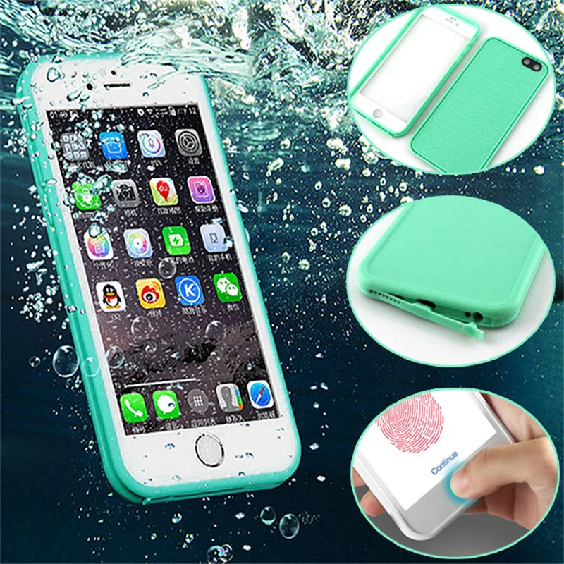 TPU Full Boday Waterproof Cases Cover Shock-proof Dust-proof Diving Case For iPhone 12 11 Pro X 8 7 6 6S Plus Samsung S7 S9 Plus