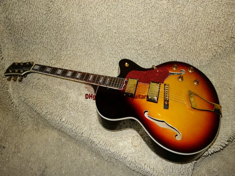 Guitarras por atacado mais novo Hollow Jazz Guitar Alta Qualidade Sunburst Best Selling