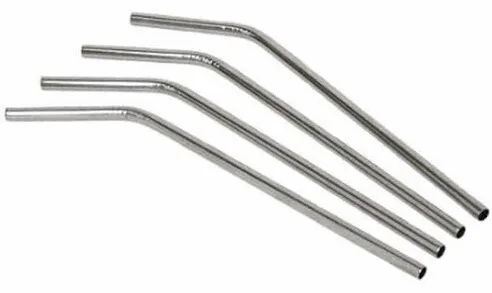 DHL-freies Verschiffen 300pcs / lot Edelstahl Straw Stahl Trinkhalm 8.5" 10g Wiederverwendbare ECO Metall-Trinkhalm Bar Apéro Stag