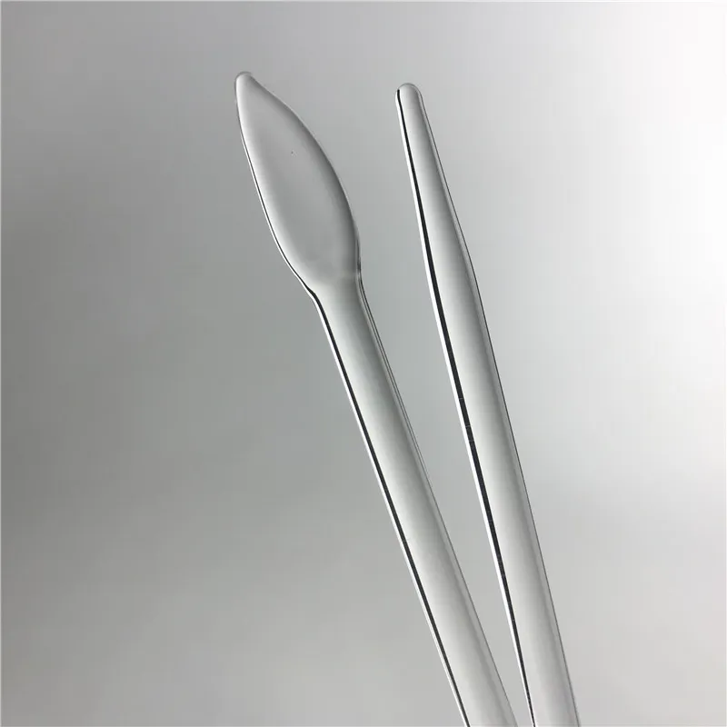 6.7 Inch Clear Quartz Schop Dabber Tool Wax Olie Dab Vaporizer Gereedschap met 5mm Quartz Staven Nail voor glas Roken Waterleidingen