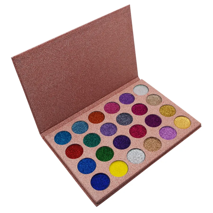 Nuovo tema Nuovo trucco di marca CLEOF Cosmetics Set di 24 colori Palette di ombretti glitterati Ombretto luccicante di bellezza