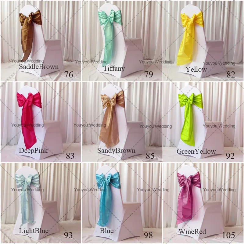 20cm W * 270cm L Lime Color Taffeta Sashes Banquet Chair Sash/Chair Tie Bow For Wedding Use