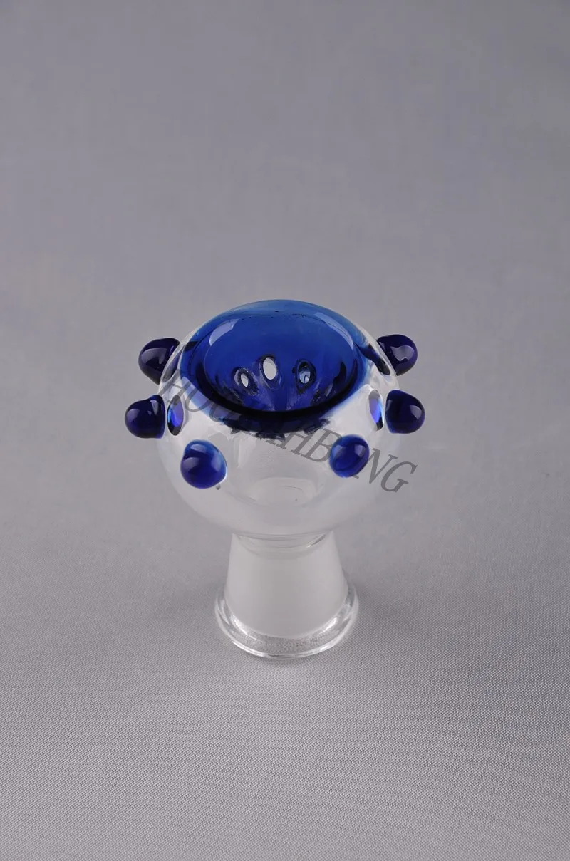 18mm Glass oil Bowl for hookah bubbler bong water pipes and Ash Catcher smoking Bowl random color