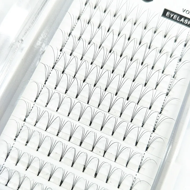 Nowa marka Hot Selling Eyelash Produkcja 4D Krótki trzon Pamiętnik Pamiętaj Wentylator Planowany rozszerzenie głośności rzęs