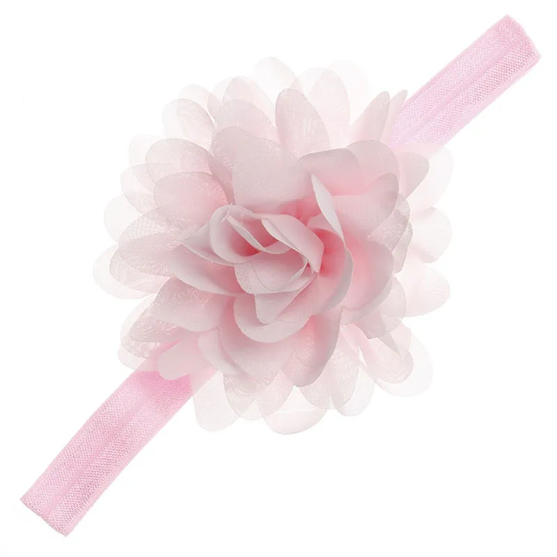 Nishine 4 Zoll elastisches Stirnband Chiffon Blumenkopfband Neugeborene Haar Band Kids Headwear Hair Accessoires7404543