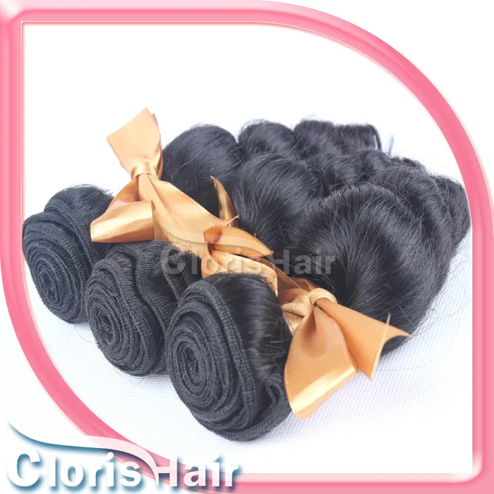 On Sale Loose Wave Hair Weave Brazilian Virgin Human Hair Bundles Unprocessed Wavy Loose Curly Hair Extensions Wholesale 12-26"