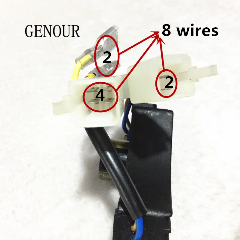 2KW3KW ثلاث مرحلة منظم الجهد التلقائي AVR للمولد القابل للتعديل مولد البنزين AVR 8 خطوط SK8500W PK7500W221R