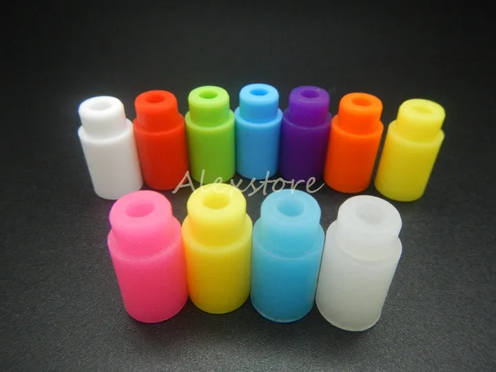 Embouchure en silicone Embout en caoutchouc Drip Tip Silicone Embouts de test universels jetables Cap avec emballage individuel pour fil 510 DHL