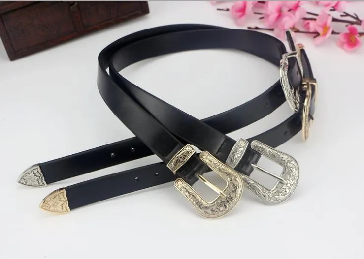 2018 Brand Brand Moda Moda Belts Belts Double e Single Buckle for Women Belts Celra de alta qualidade Couro BEL9623580