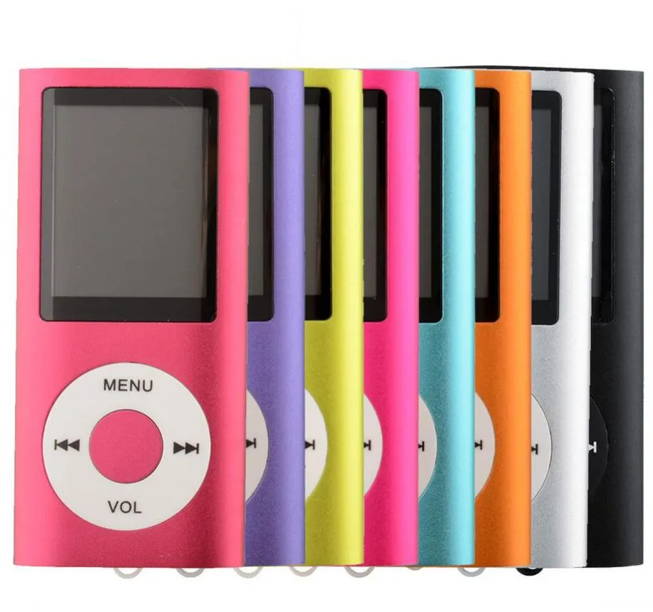 Neue 4. Genera MP3 MP4-Player Slim 4. 1.8 "LCD-Video Radio FM-Player-Unterstützung 4GB 8GB 16GB 32GB Micro SD TF-Karte MP4