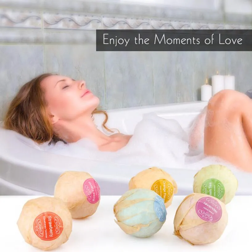 Pielęgnacja ciała organiczne kąpiel bombs bąbel sole kąpielowe Ball olejek eteryczny Handmade Spa Ciała Relax Bath Lavender Flavor