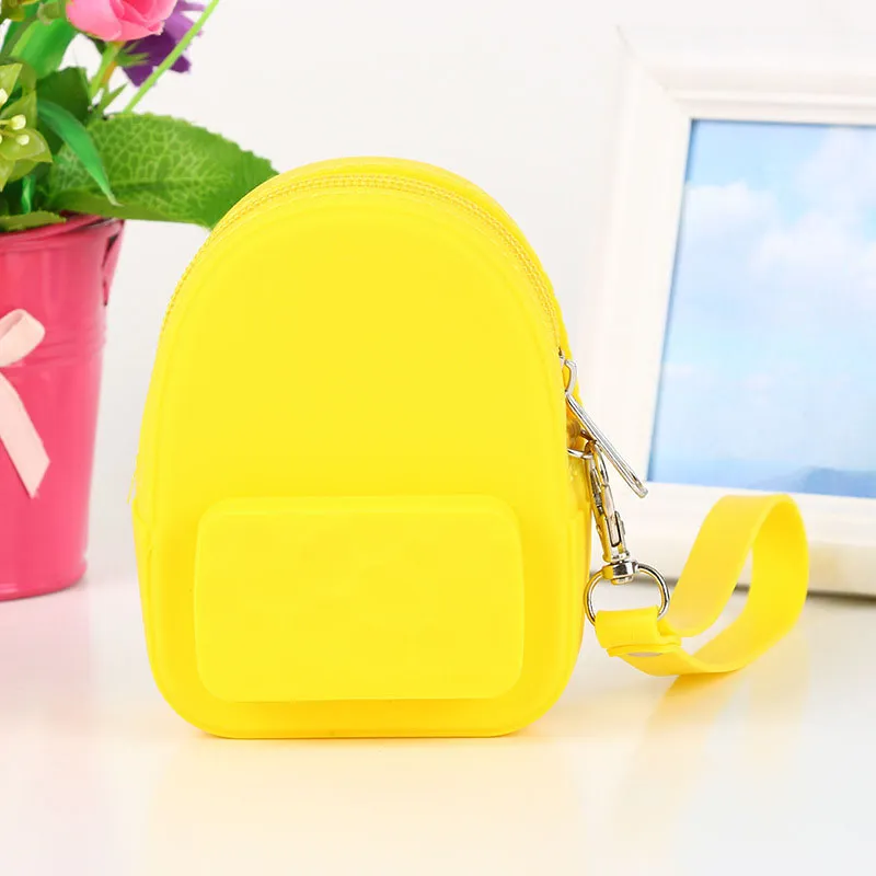 Small Bag Silicone Purse Silicone Zipper Purse Creative Mobile Small Bag Candy Color Hand Bag Creative Children's Gifts