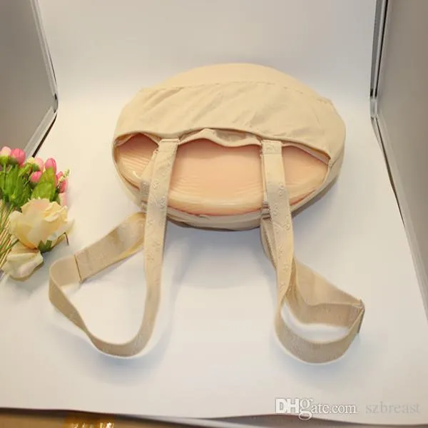 Cloth bag 1000g1500gpc Silicone Belly Skin color Artificial Tummy for Fake Pregnancy whole and drop 9818133