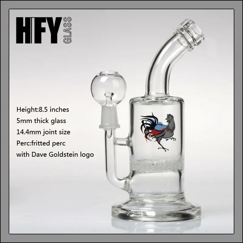 Dave Goldstein Rooster Apparatus 8 Bubbler Oil Rigs Glass Bongs Dab Rig