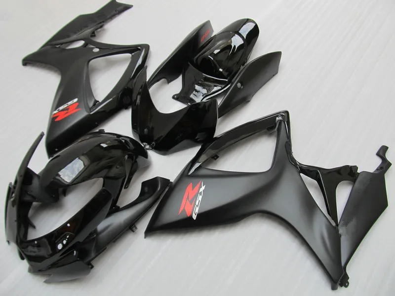 Custom Body Kits för Suzuki GSXR 600 Fairings GSXR750 06 07 Fairing Kit GSX-R600 R750 2006 2007 Matte Flat Black