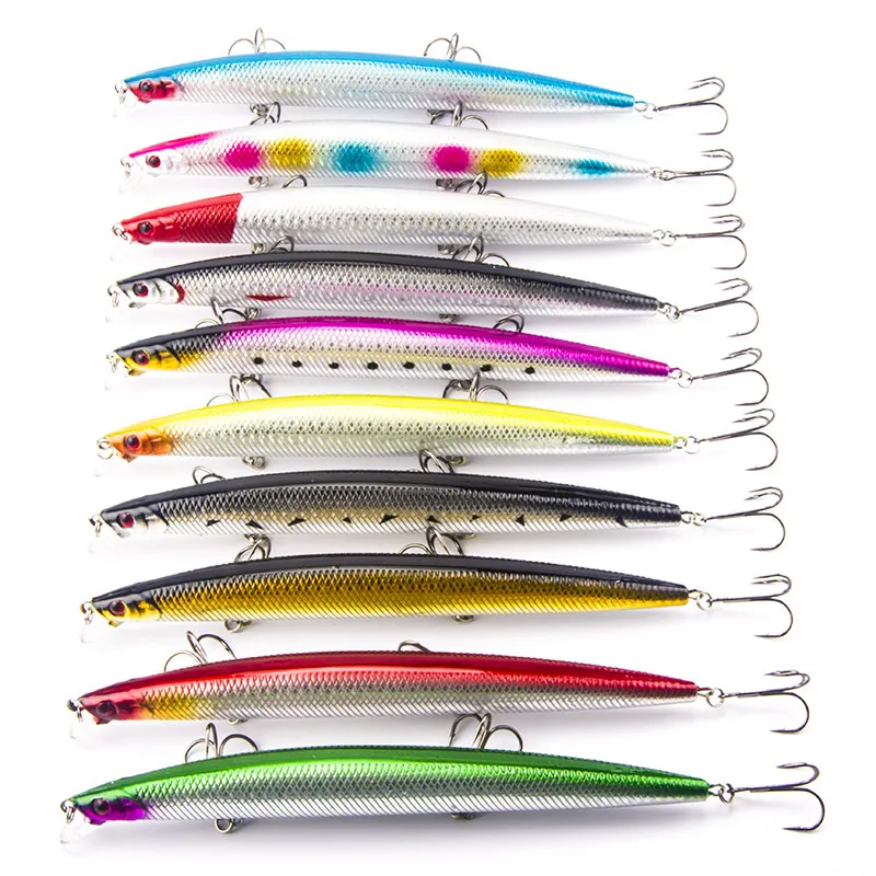 큰 게임 낚시 연필 워블 바이리쉬 미끼 18cm 26g 2 # 후크 10colors saltwater crankbaits minnow walleye bass 인공 하드 미끼