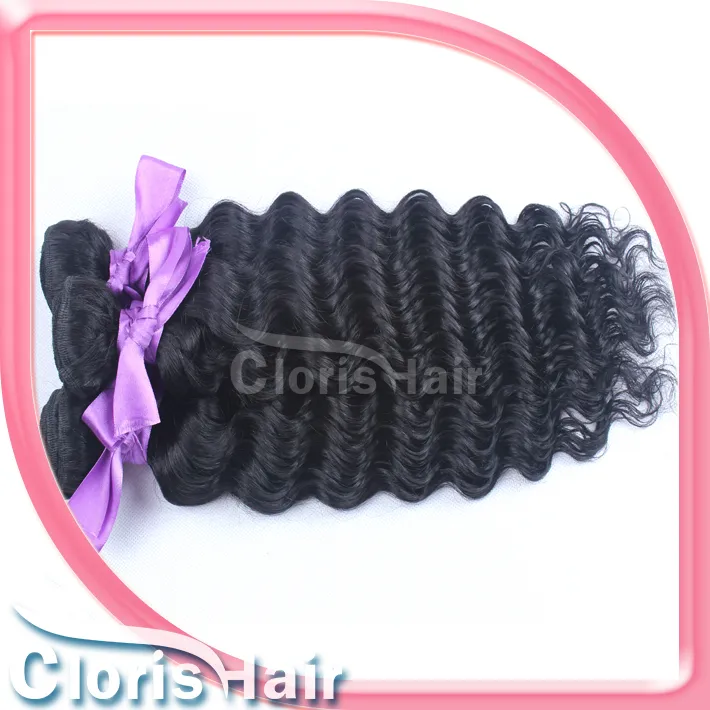 Retail Deep Curly Malaysian Virgin Unprocessed Hair Weave Cheap Deep Wave Human Hair Extensions 1 Bundle Double Machine Weft Healthy End