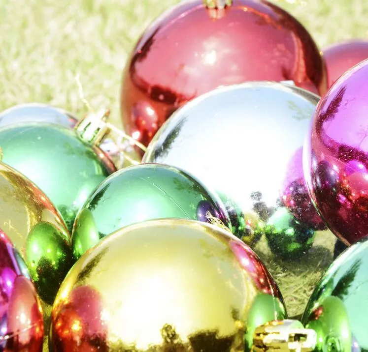 Шесть частей 1.2-3.9 дюймов пластиковые Bauble рождественские декоративные шарики для украшения Chrismas Tree Рождественский бал украшения CB0102