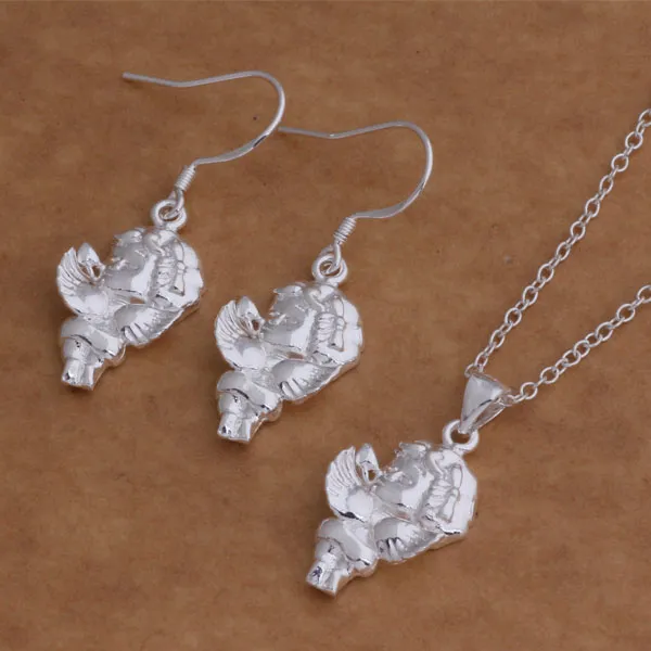 with tracking number New Fashion women's charming jewelry 925 silver 12 mix jewelry set 1450