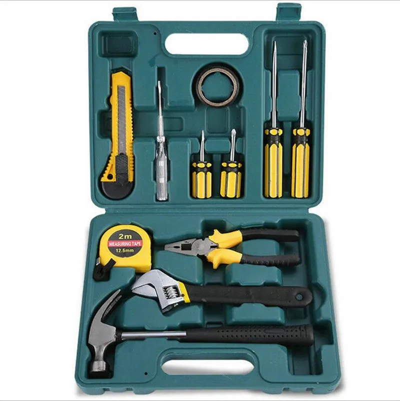 2019 12 Kawałek / Zestaw Home Repair Zestaw narzędzi Zestaw Zestaw House Craft Box Case DIY Mechanika Narzędzia Darmowa Wysyłka