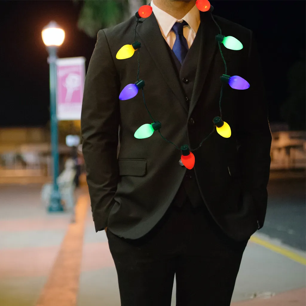 Xmas Light Up Amazon Christmas Lights Necklace 3 Flashing Bulbs String