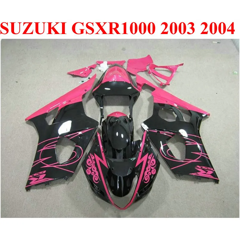 SUZUKI GSX-R1000 K3 k4 2003 için yeni satış sonrası set 2004 kırmızı siyah plastik kaporta kiti GSXR1000 03 04 fairings CQ37