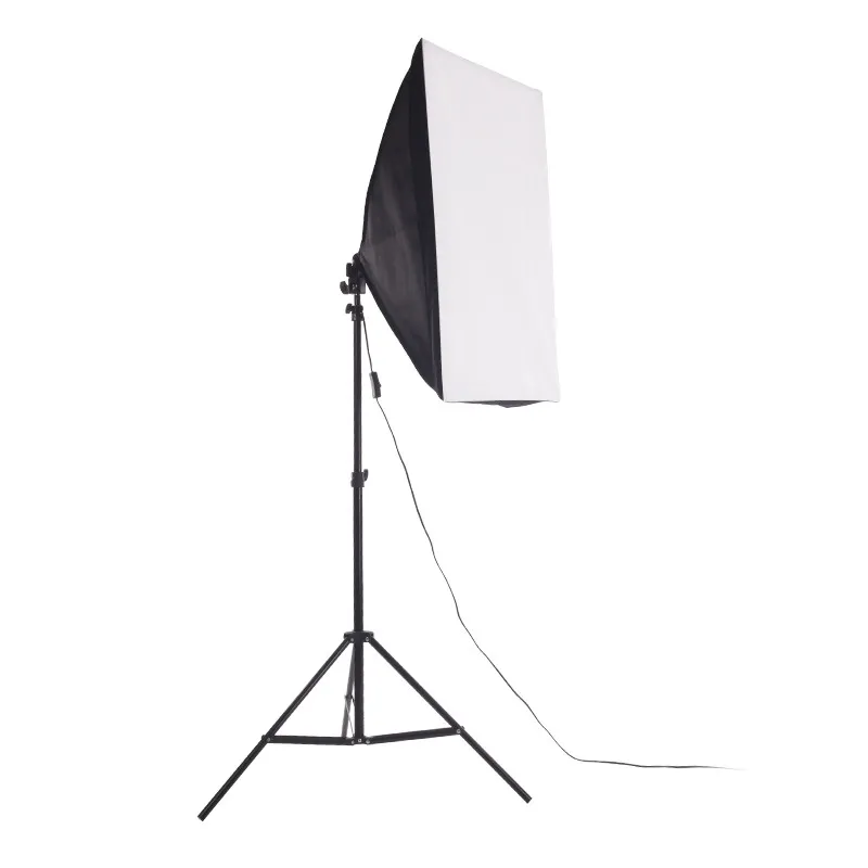 Kit d'éclairage de photographie de livraison gratuite, trépied de support de lumière de studio de 2 m + tente lumineuse de boîte à lumière de studio photo de 50x70 cm avec support d'ampoule à douille E27