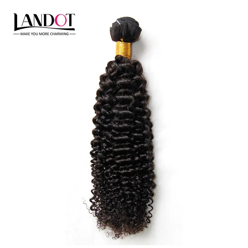 4pcs / lot 8-30 pouces mongole crépus bouclés cheveux vierges grade 7a non transformés bouclés faisceaux de tissage de cheveux humains extensions noires naturelles double trame