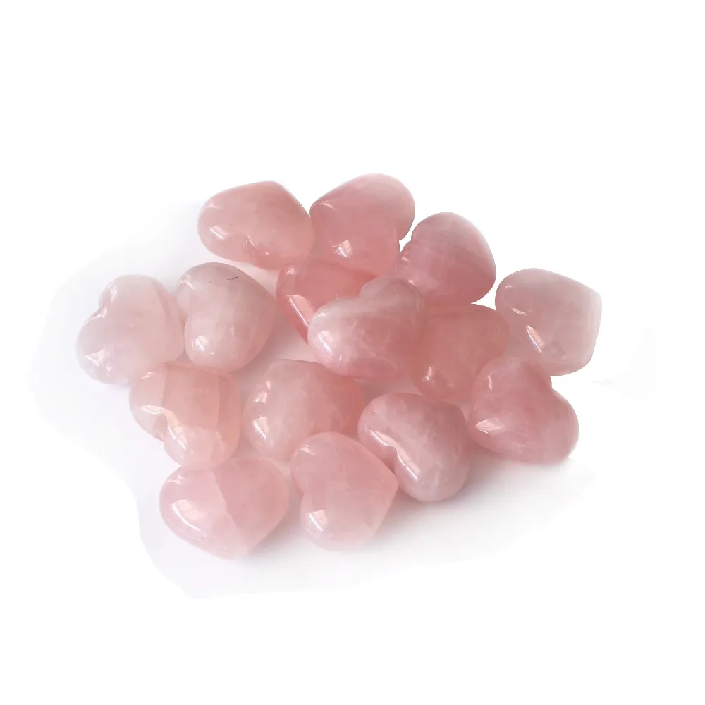 Grânulos de pedra naturais cor-de-rosa em forma de coração espalhados beads dispersados ​​diy jóias populares jóias para homens e mulheres