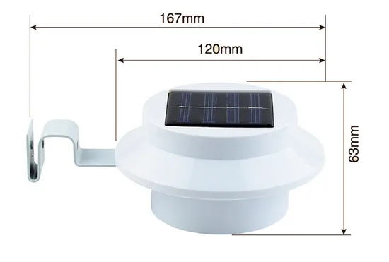 Solar Lights for garden solar led wall lighting outdoor Automatic light Solar roof lamp IP55 3 leds DHL 