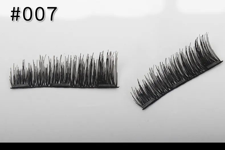 Magnetyczne rzęsy 3D Mink rzęsy Wielokrotnego użytku Trzy / Dual Magnesy Eyelashes Extension 3D Eyelash Pełny Taśmy Rozszerzenia Magnetyczne Oko Lash