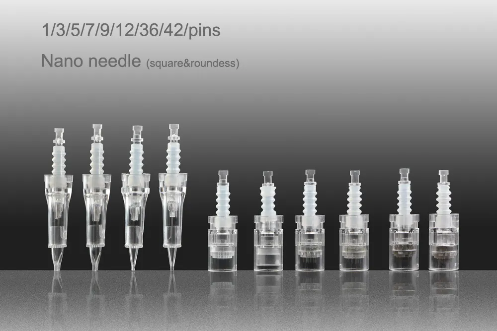 Needle cartridge 1 to 42 pins nano needles for MyM derma pen and Dr.pen microneedle pen meso electric derma pen rechargeable needle