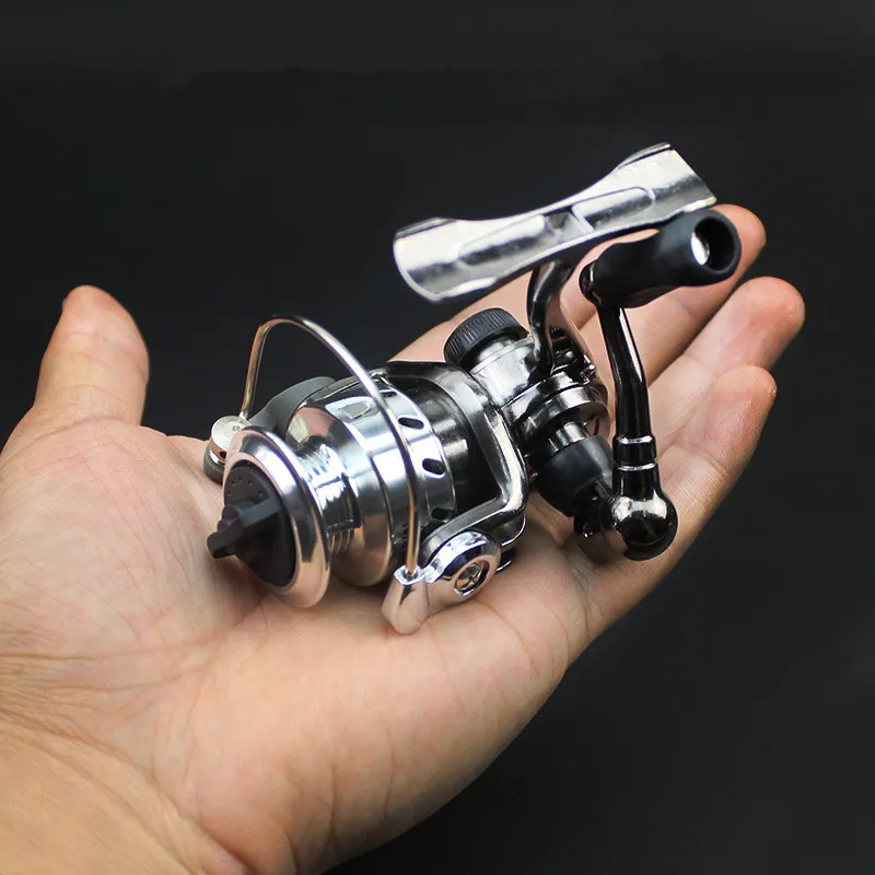 Ice Fishing Reel Mini Spinning Reels Small Zinc Alloy All Metal Spool  Delicate Front Drag MN100