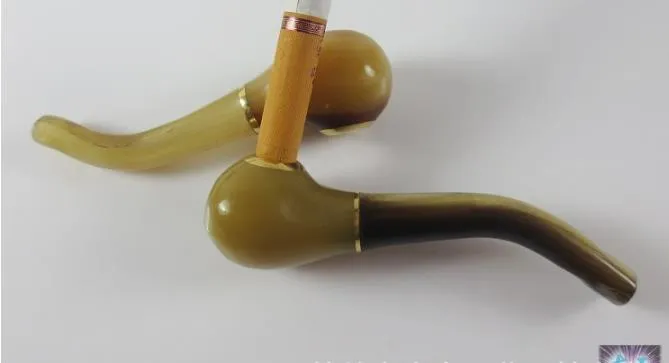 About 8CM Long Yellow Trumpet Horn LAORENTOU Imitation Yellow Horn Pipe Pipe