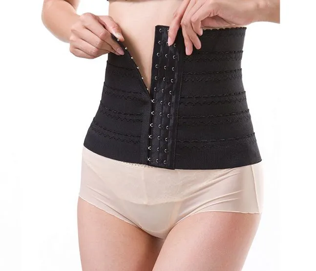 여성 허리 슬리밍 벨트 코르셋 고무 나일론 트레이너 슬리밍 Shapewear 교육 코르셋 Cincher 3 후크 바디 트레이 셰이퍼 Bustier