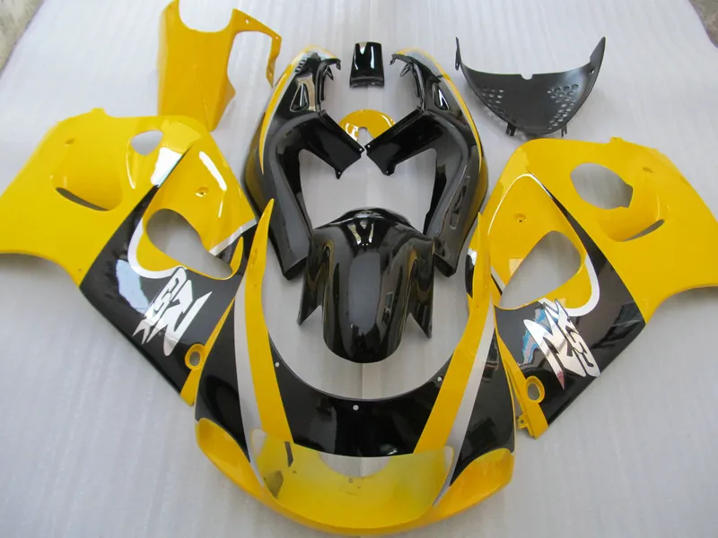 Kit carenatura in plastica per SUZUKI GSXR600 GSXR750 1996-2000 GSX-R 600/750 96 97 98 99 00 set carenature moto giallo nero GB39