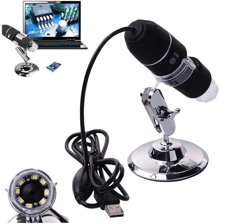 Mega Pixels 1000X 8 LED USB Digital Microscope Endoscope Camera Microscopio Magnifier Z P4PM+Retail Box