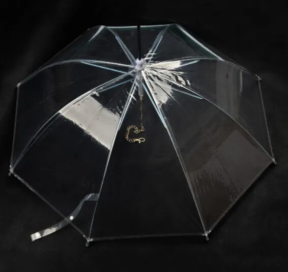 Прохладный Зоотовары полезные прозрачный PE Pet зонтик маленькая собака зонтик дождь передач с собака ведет держит домашнее животное сухой комфортно в дождь