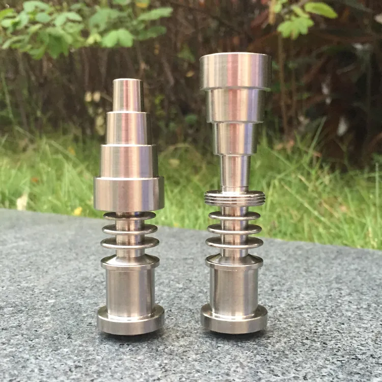 Shpping livre Domeless Titanium Prego Titanium GR2 Nails conjunta 10mm 14mm e 18mm Tubos de vidro da tubulação de água de bongo de vidro Universal e Conveniente