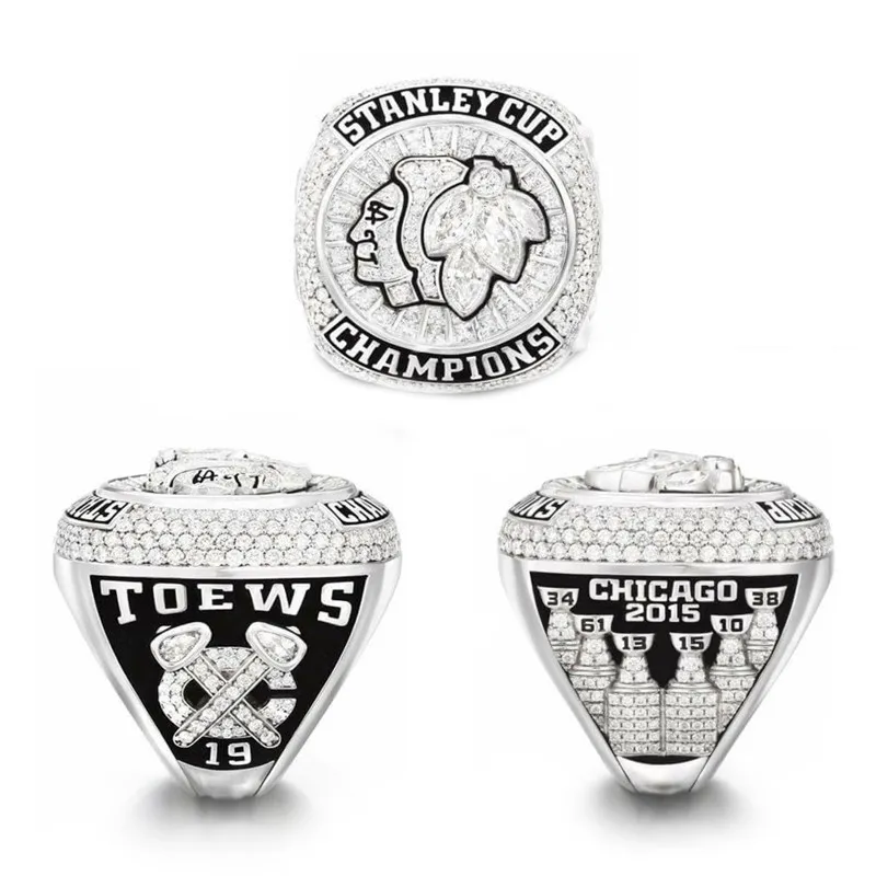 Fashion Design Men Jewelry Rhodium placcato 2013 Cup Ship Rings Chicago Blackhawks Hockey World S Ring6605706