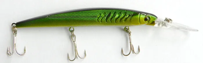 145mm / 12.7g minnow bass fiske bete dving1.8-2.7m Vib Sea Pike Bait 3 krokar Power Fishing Lure från Kina