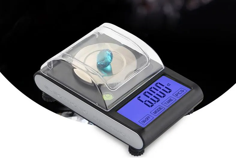 Balança digital com tela sensível ao toque 50g/0,001g, balança portátil de joias com retroiluminação LCD, tara, microescala para medicina em pó, ouro, gema