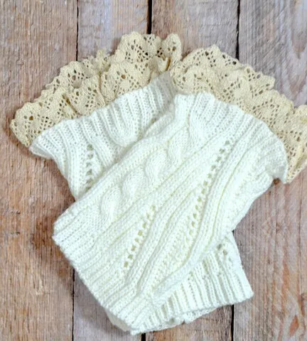 Lace twist Knit Boot Cuff knit boot topper faux legwarmers sock tops knit leg warmers boot warmers #3733