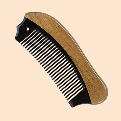 Barthaarhornholzholz Pocket Combs Pinsel Haartrockner Pflege Styling lockiges Entwirrungs -Accessoire -Werkzeug Anti -Schuppen -Haarschlag bei Wachs Ölpalmen Haarschnitt Salon Geschenk
