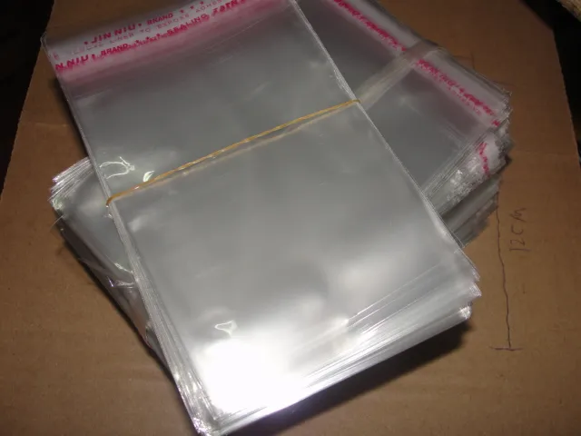 8x12cm + 2cm 투명 셀로판 / 폴 리 가방 투명한 Opp 가방 팔찌 가방 포장 비닐 봉지 셀프 인감 인감 / 