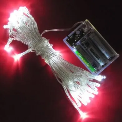 Luces de cuerda LED de funcionamiento de baterías para la guirnalda de Navidad Decoración de la boda de la boda Flasher de hadas