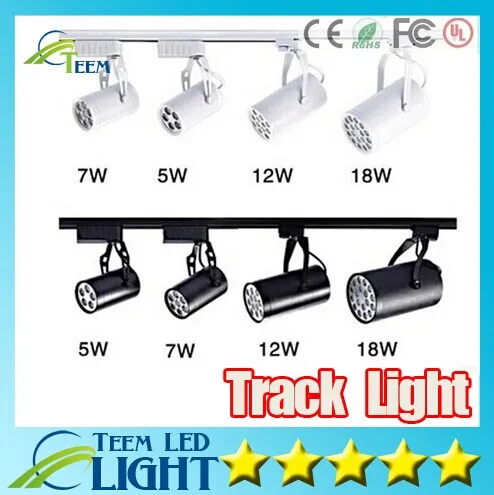 X20 Whloseale Lighting Möbler för klädaffär 3-18W High Power LED Track Light 110V 220V Vit för klädaffär Ljusfri frakt