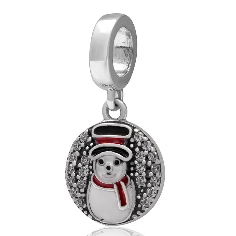 2015 mais novo pingente de jóias de natal autêntica 925 grânulos de prata esterlina DIY moda encantos atacado / lote se encaixa para pulseiras pandora