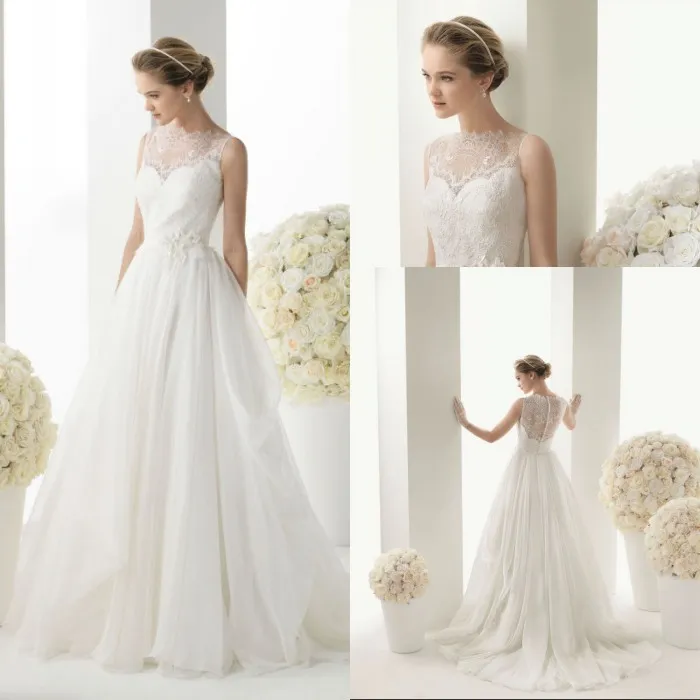 A-Line White lub Ivory Sukienka ślubna Suknia Ślubna Rozmiar: 4 6 8 10 12 14 16 18 20 +++++